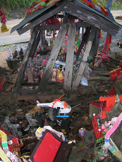 Spirit houses between Chaweng and Lamai