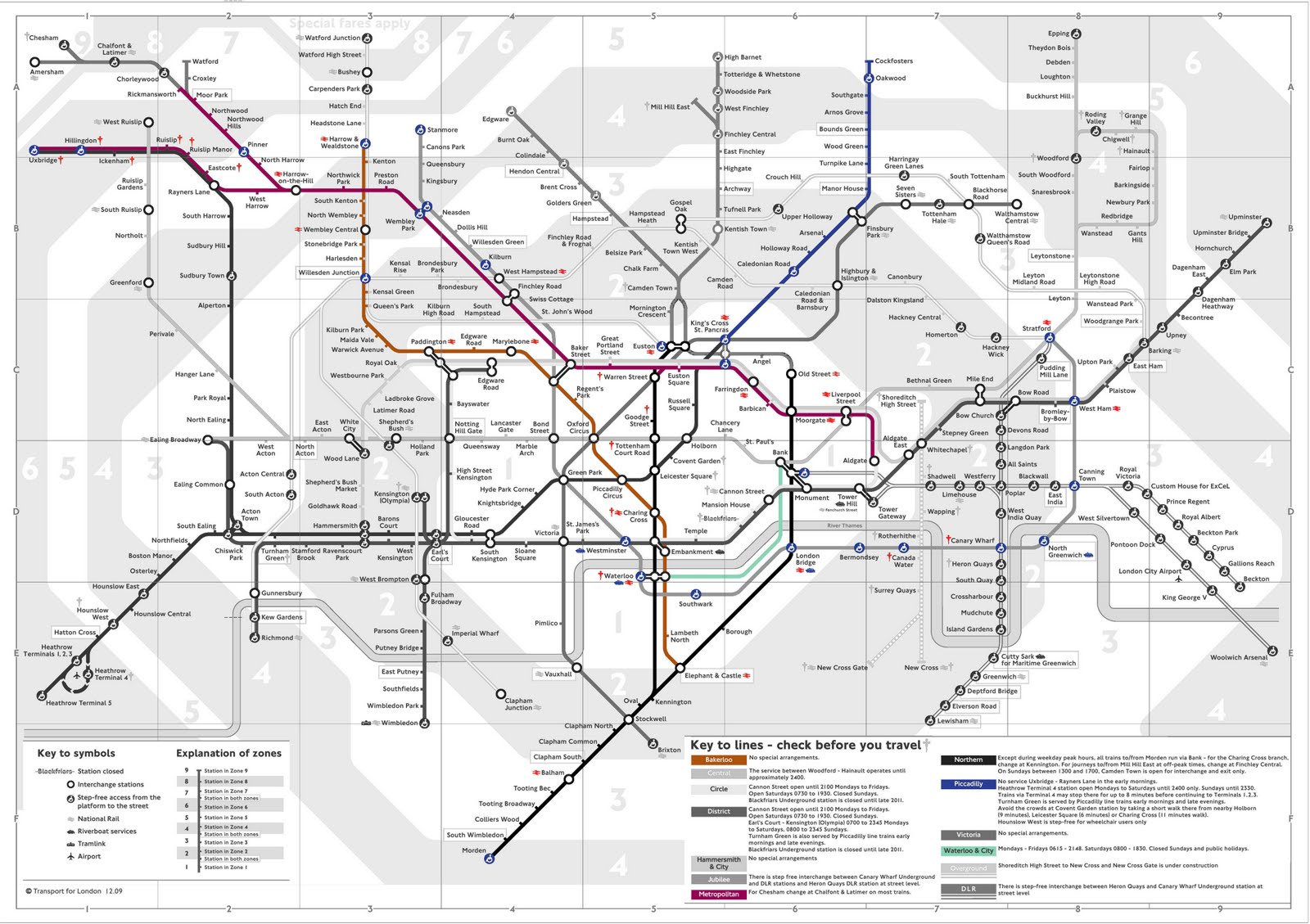 Piccadilly Line Route Map