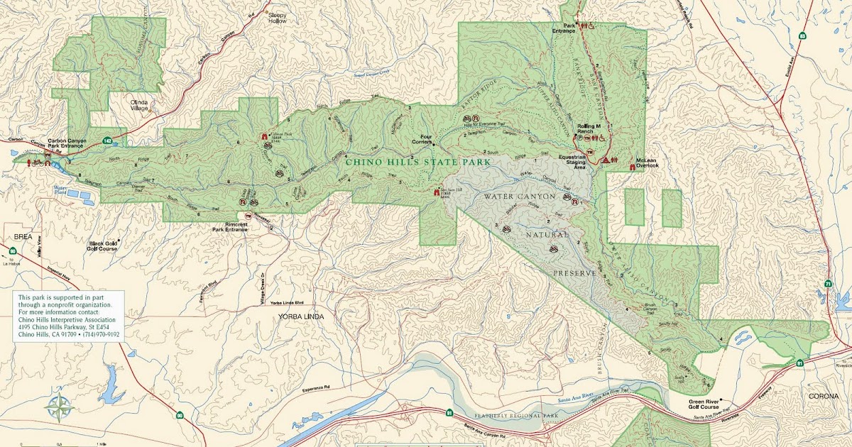 Chino Hills State Park Trail Map Maping Resources