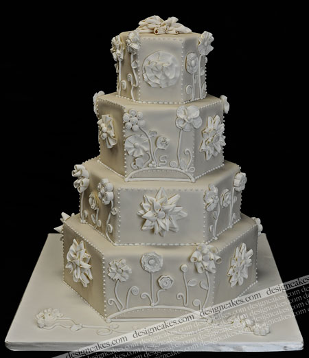  Design  Cakes  Hexagon  wedding  cake 