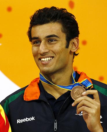 Bronze Medal - Virdhawal Vikram Khade - Men's 50m butterfly event ...