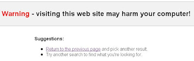 Google warns visiting UPSC Website 
