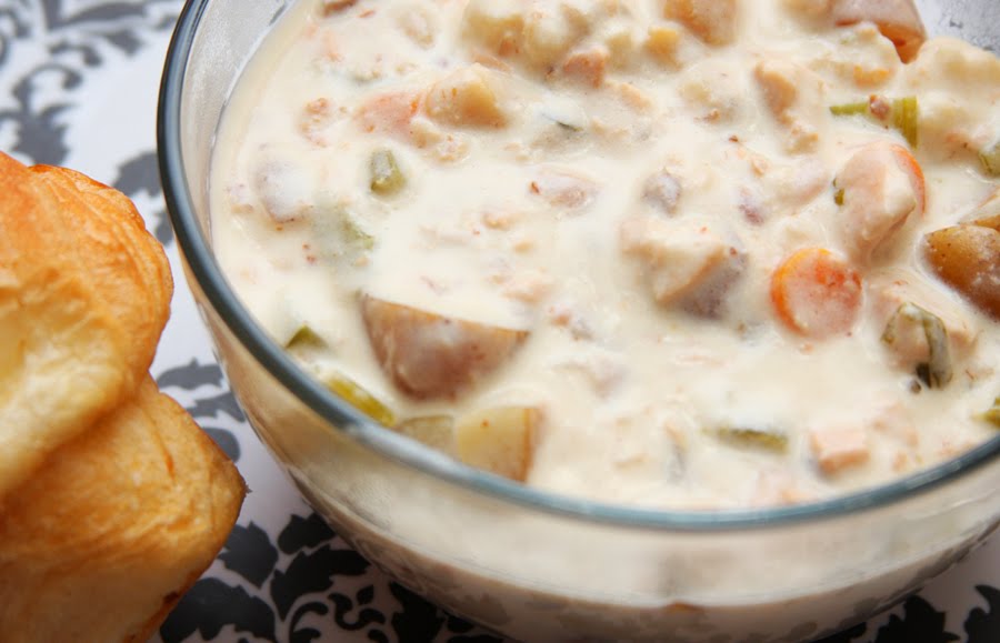 What I had for Supper The BEST Seafood Chowder!