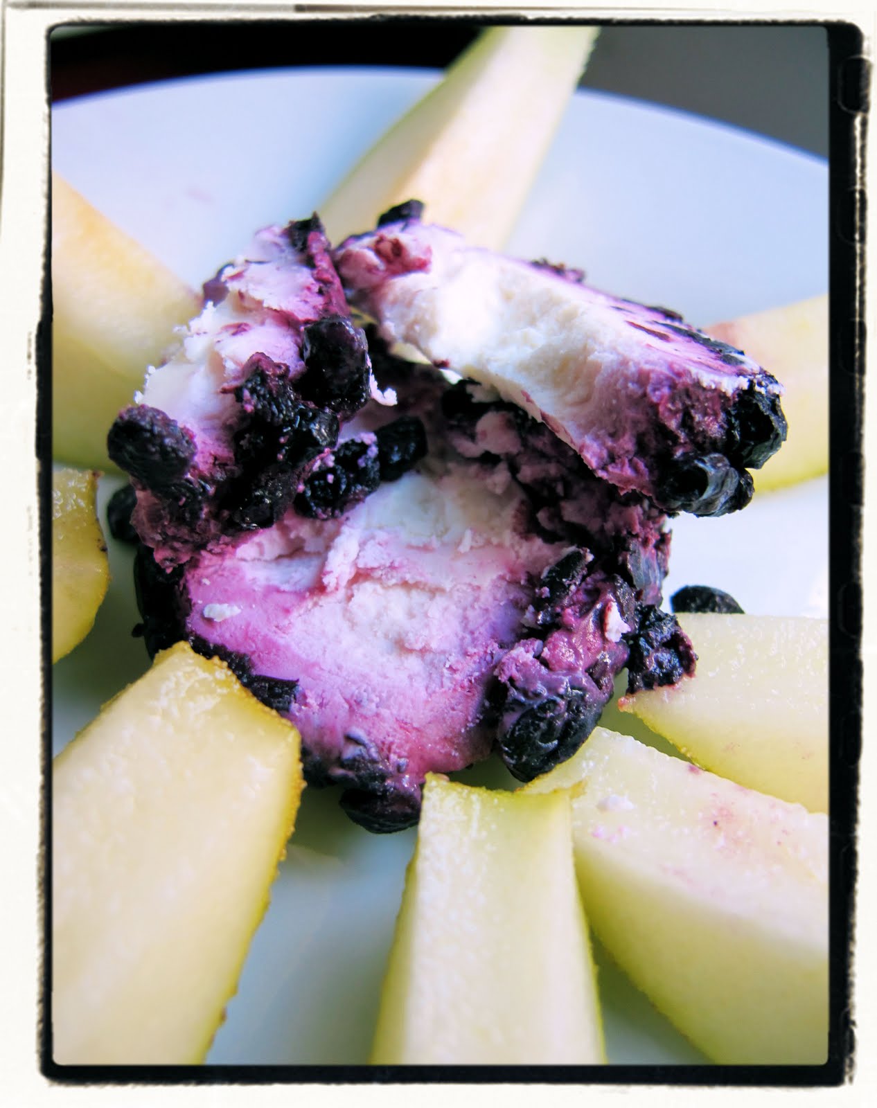 Cheese us, Christ! Blueberry vanilla goat cheese
