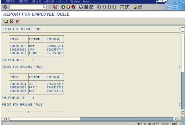 SAP ABAP: Example of Report having all events