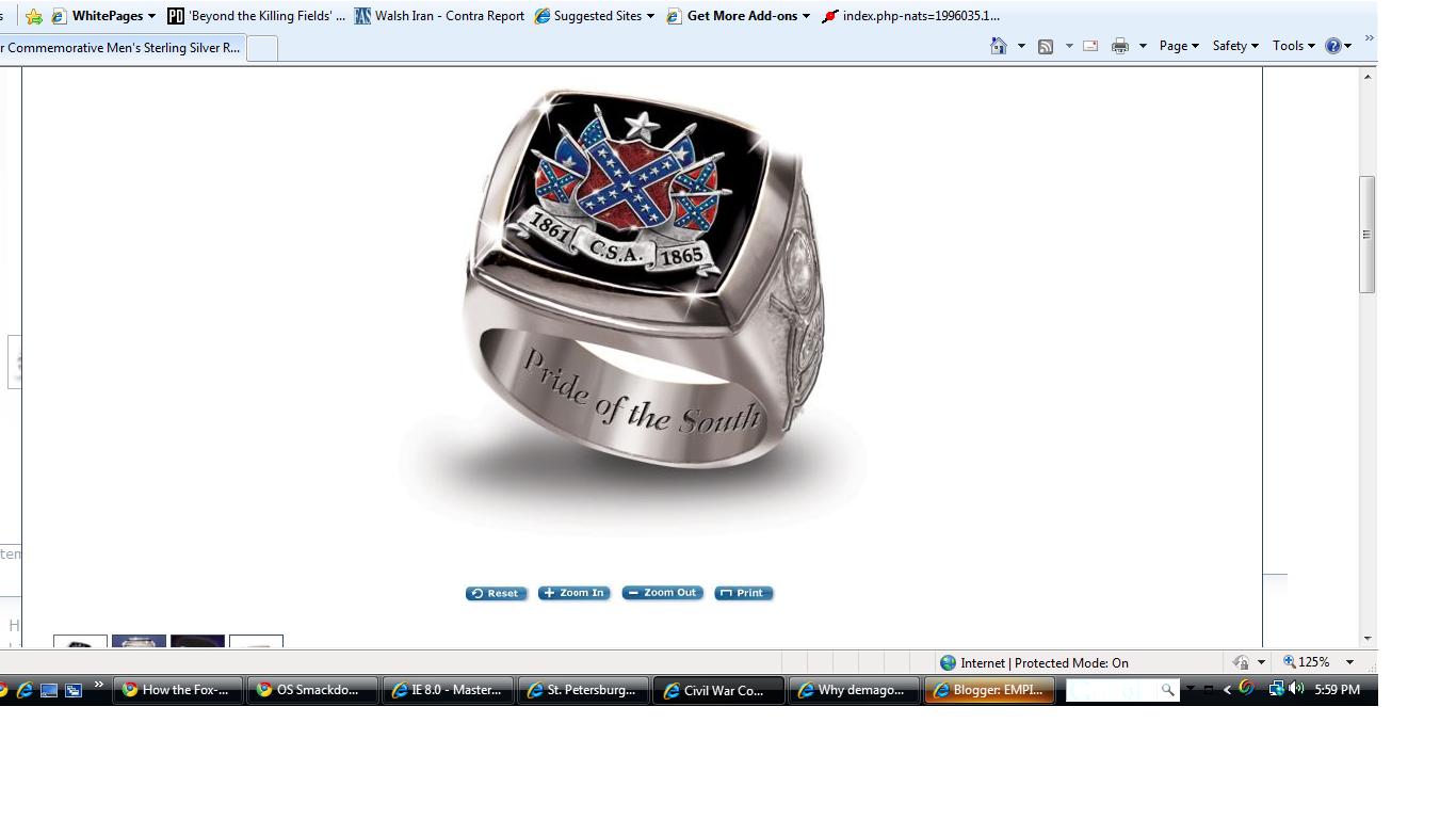 EMPIRE of DIRT (click Cash cover of &quot;Hurt&quot;): &quot;Pride of the South:&quot; Confederate Rings for Sale