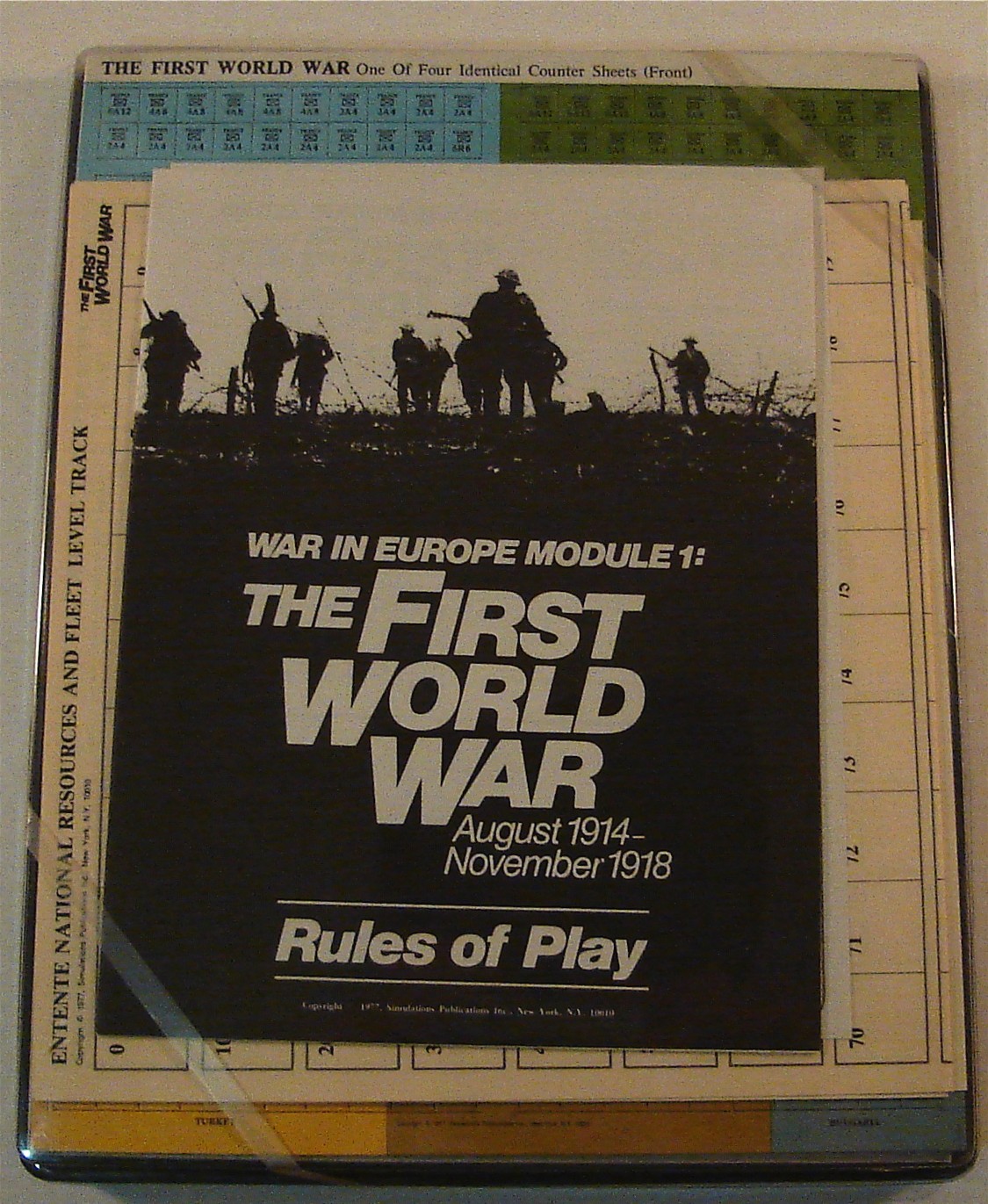 Map and Counters SPI, THE WAR IN EUROPE MODULE 1 THE FIRST WORLD WAR