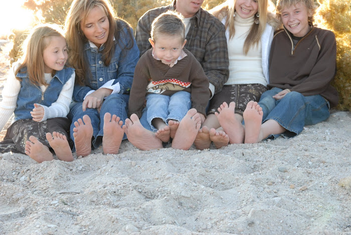 Sand between our toes