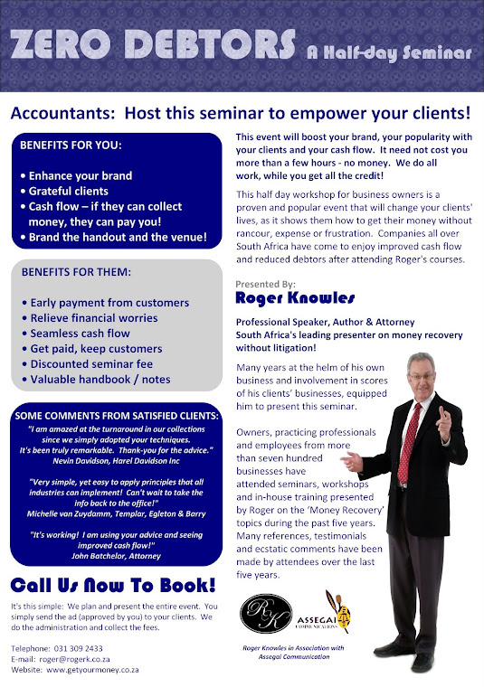 HALF DAY SEMINAR FOR YOUR CLIENTS