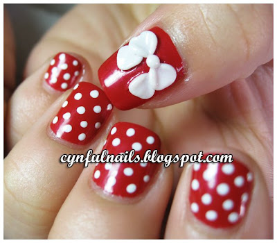 Nail Fashion: Minnie mousey nails