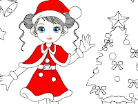 Barbie Dolls Coloring Pages For Christmas