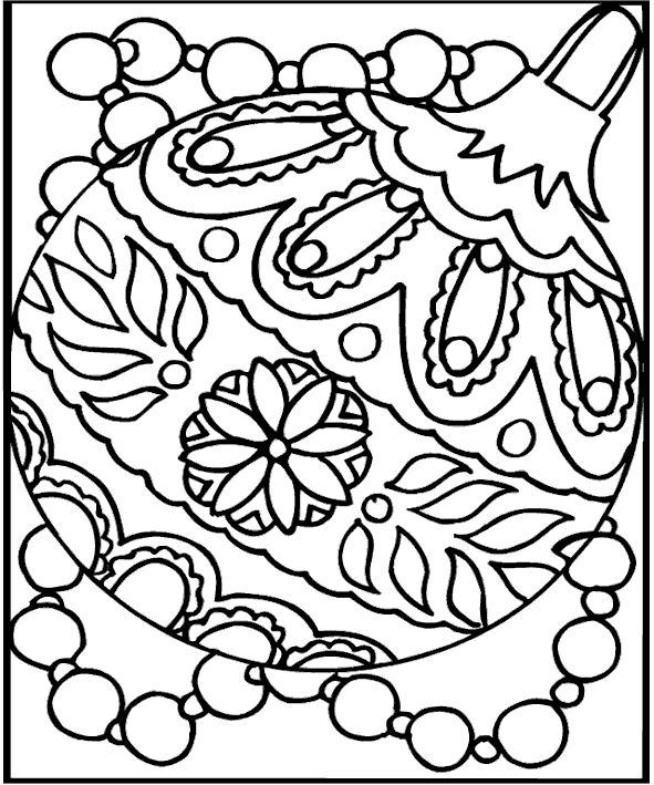 christmas ornament coloring pages - photo #8
