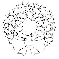 christmas wreaths coloring book pages