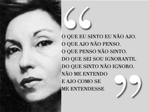 Clarice Lispector e NÓS.