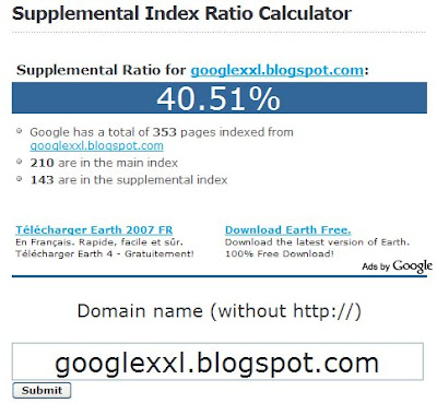 ratio des resultats supplementaires dans google