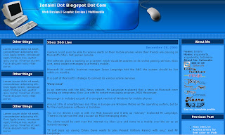 Free Download Blog Template 3 Column Template: Comptech Blue