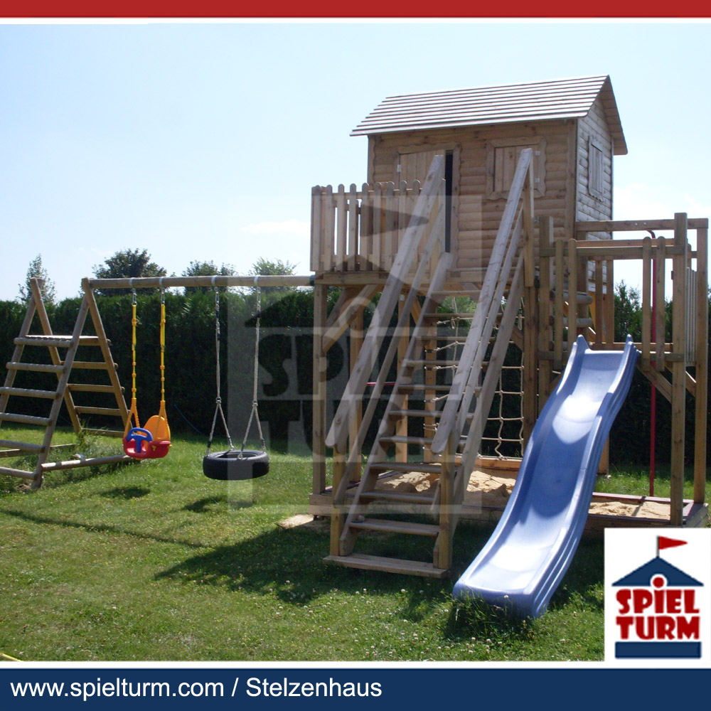 Bilder Zu Spielturm Mit Rutsche Und Schaukel