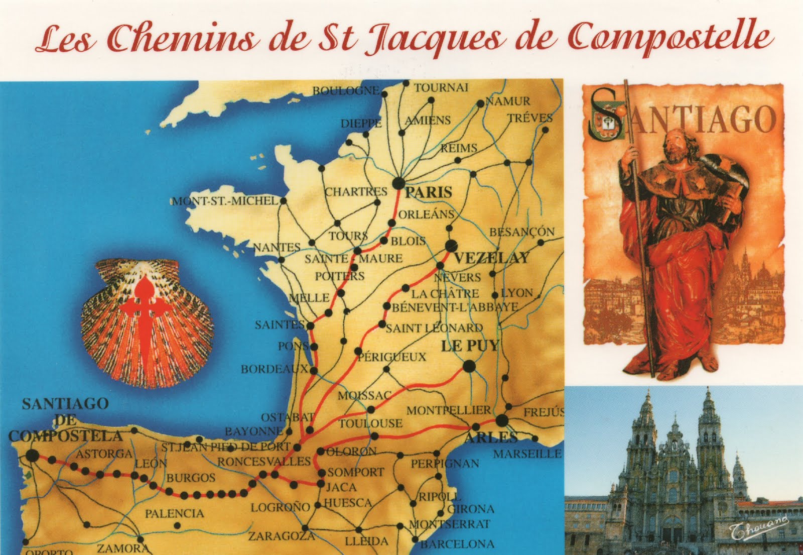 Gersyko swap Routes Santiago de Compostela Mapcard of