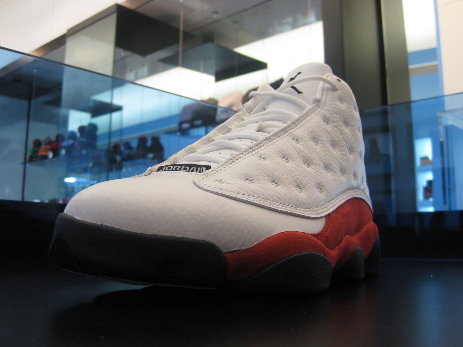 white grey and red jordan 13s