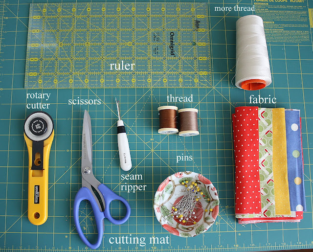 basic quilting supplies + notions