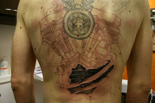 Tattoos Harley Davidson And Biker Tats