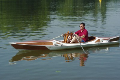 ROWING FOR PLEASURE: Front-rowing trimaran