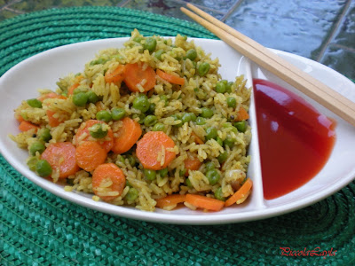 Riso Basmati allo Zenzero, Curry e Cardamomo con Verdure Saltate