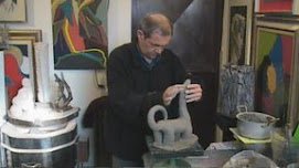 Franco Boaretto nel suo studio