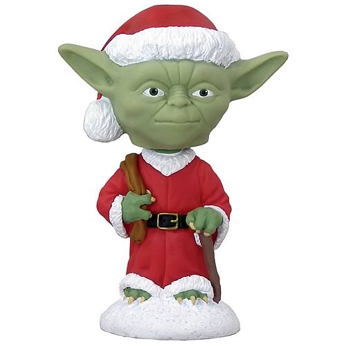 BLOG DOS BRINQUEDOS Star Wars Holiday Yoda Mini Bobble Head