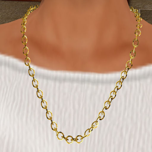 Gold Single Link Necklace