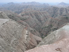 Canyons in the Badlands of South Dakota