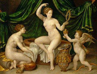 Venus at her toilet by the Fountainbleu School
