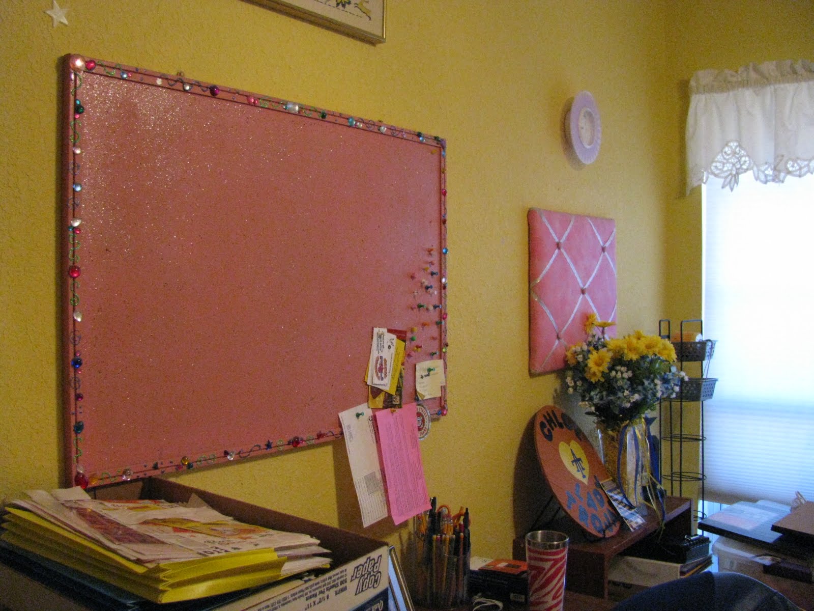 The Cannary Family Repainting cork boards