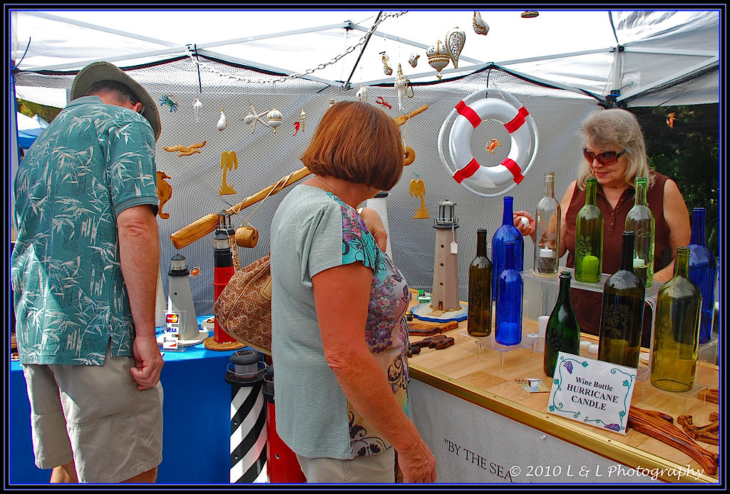 Cedar Key (Florida) Photos Carol & Ron at the Seafood Festival