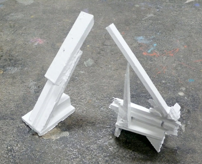 white sculptures 1 and 2