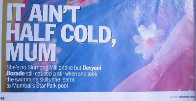 devyani borade - verbolatry - it ain't half cold, mum - swimming times