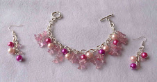 Pulsera Cod 2449 perlas y cristales rosa S/ 28.00 Nuevos Soles