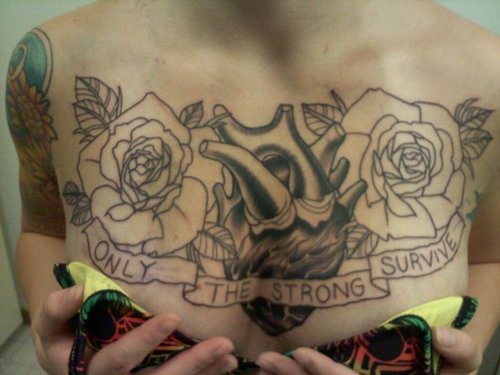 chest tattoo for girls