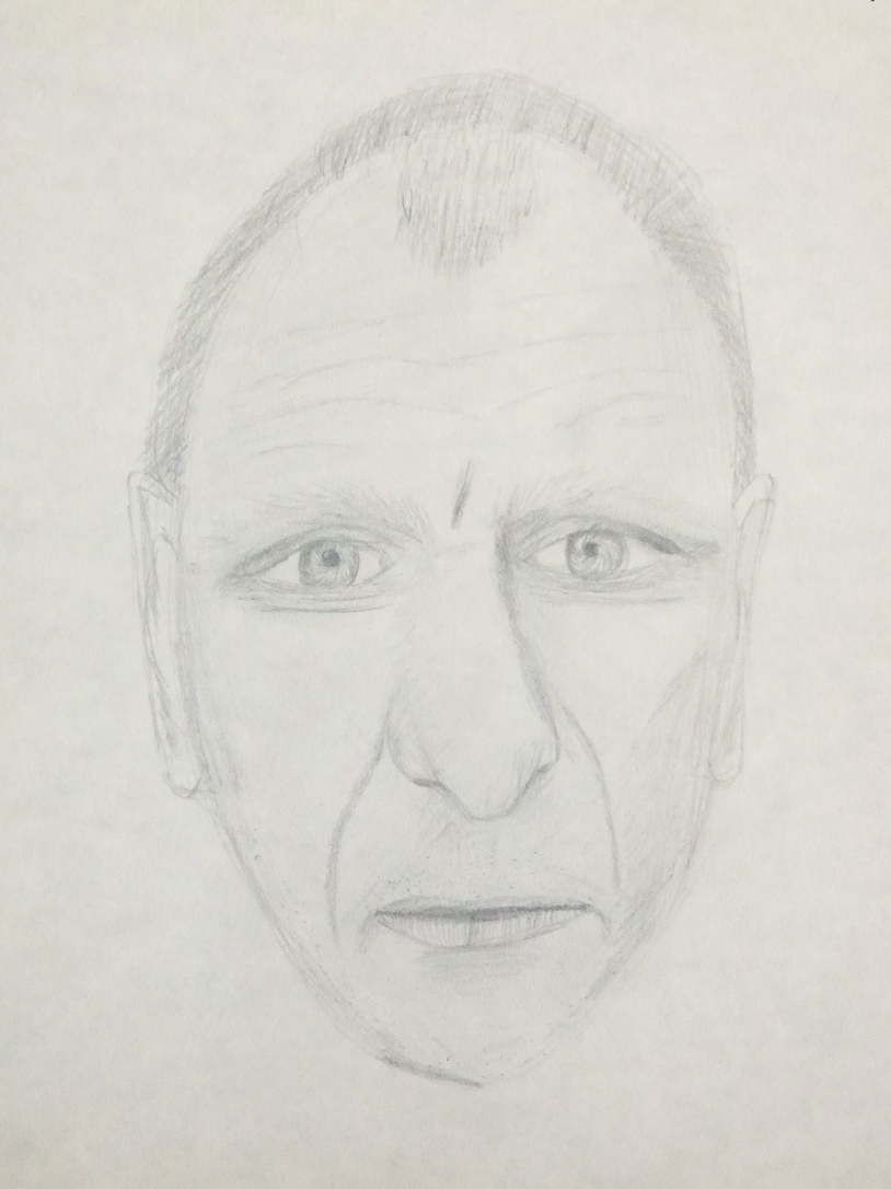 highschoolart: Old Man Face Drawing High School Art