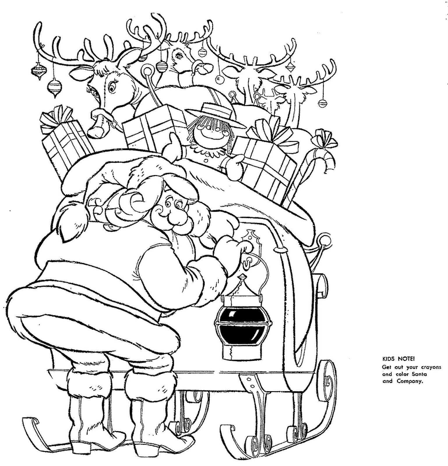 Mostly Paper Dolls: Hey Kids, Color Santa