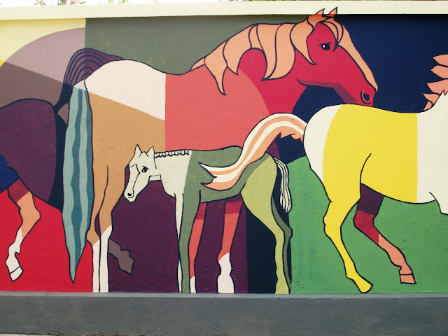 mural en Labarden Argentina, fiesta Provincial del Caballo Criollo enero 2011