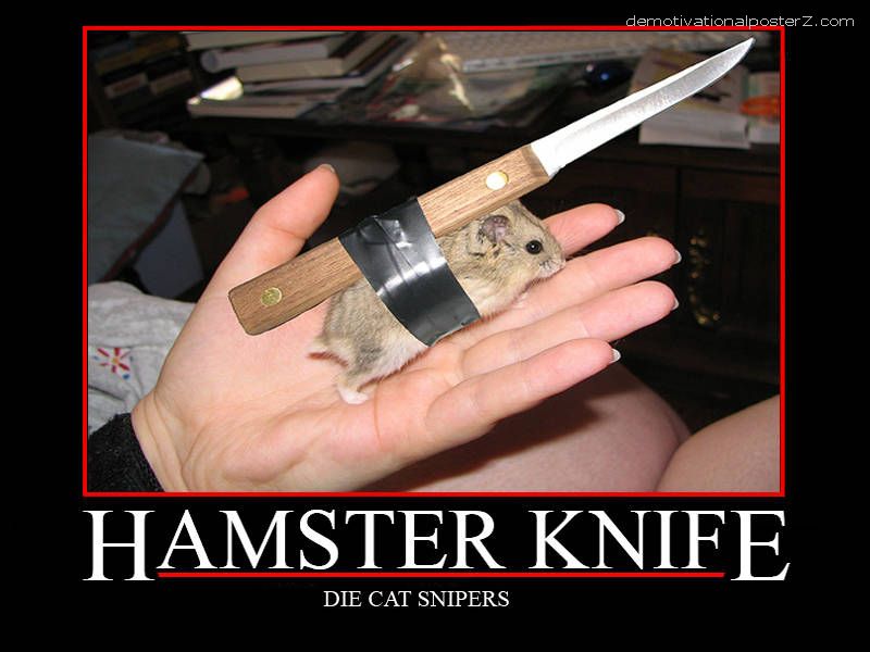 Hamster knife - die cat snipers