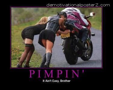 Pimpin - it ain't easy brother motivational poster