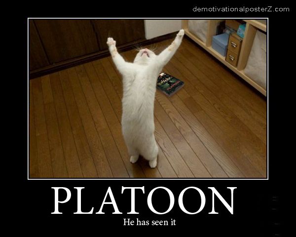 PLATOON - he has seen it motivational poster