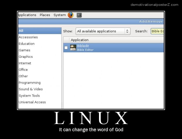 BIBLEDIT, LINUX - it can change the word of God