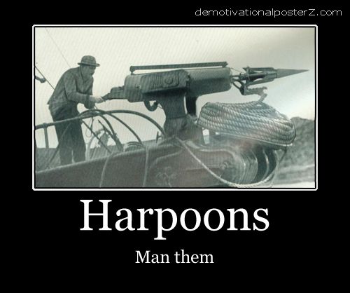 harpoons man them