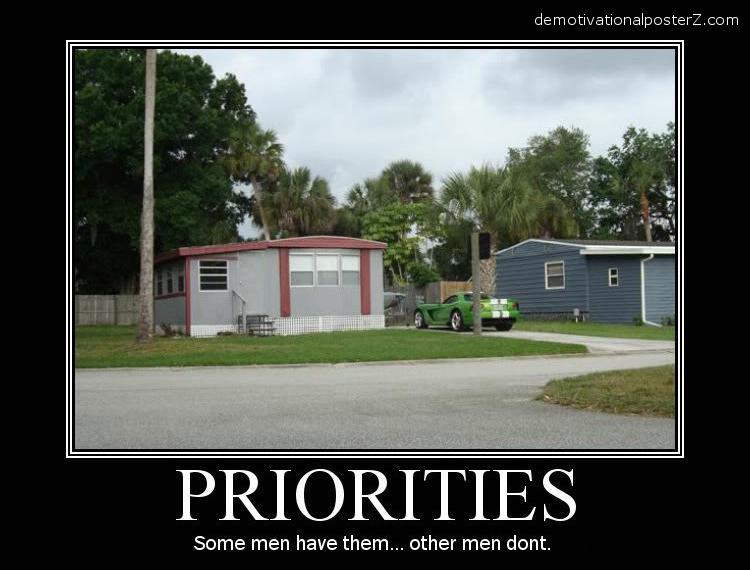 priorities poster dodge viper with small house