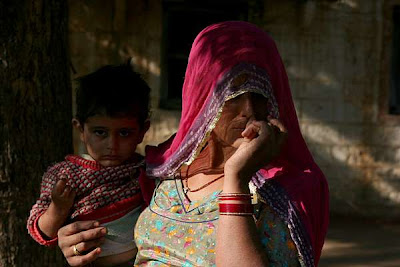 Bishnoi woman & child