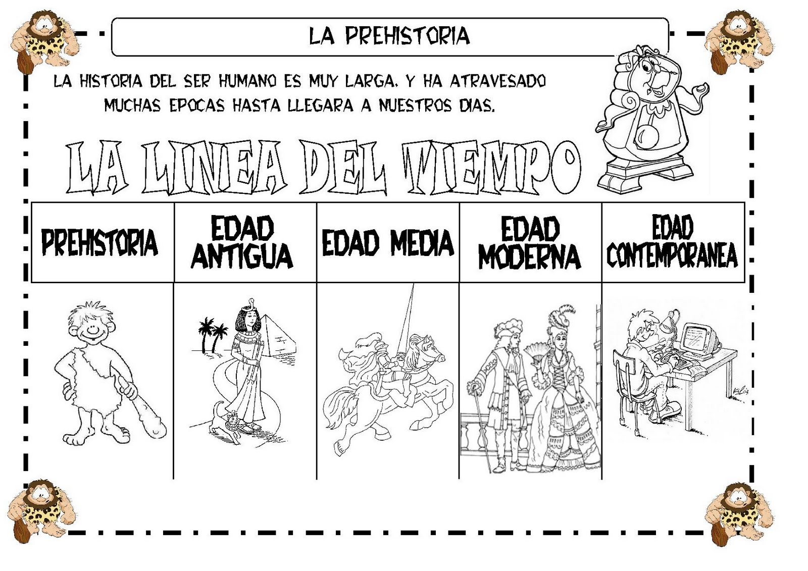 Imagenes De La Prehistoria Para Imprimir