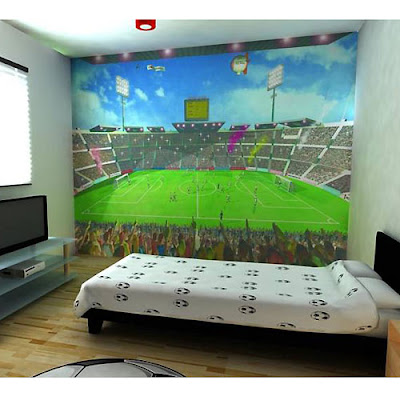 Boy Bedroom Design with soccer themeHOME DESIGNS
